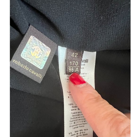 Roberto Cavalli Black Moto Leather Jacket - Picture 8 of 8